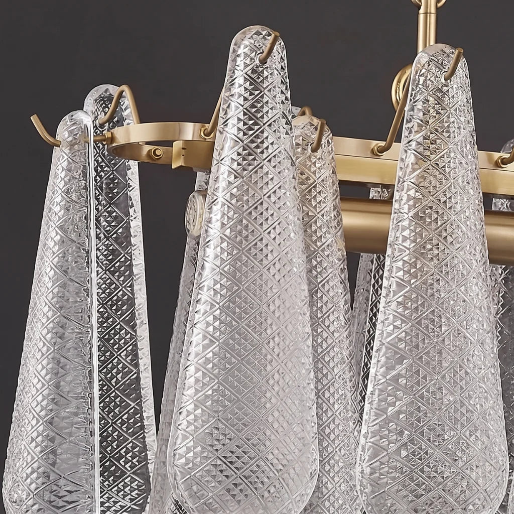 Oval Teardrop Glass Pendant Light