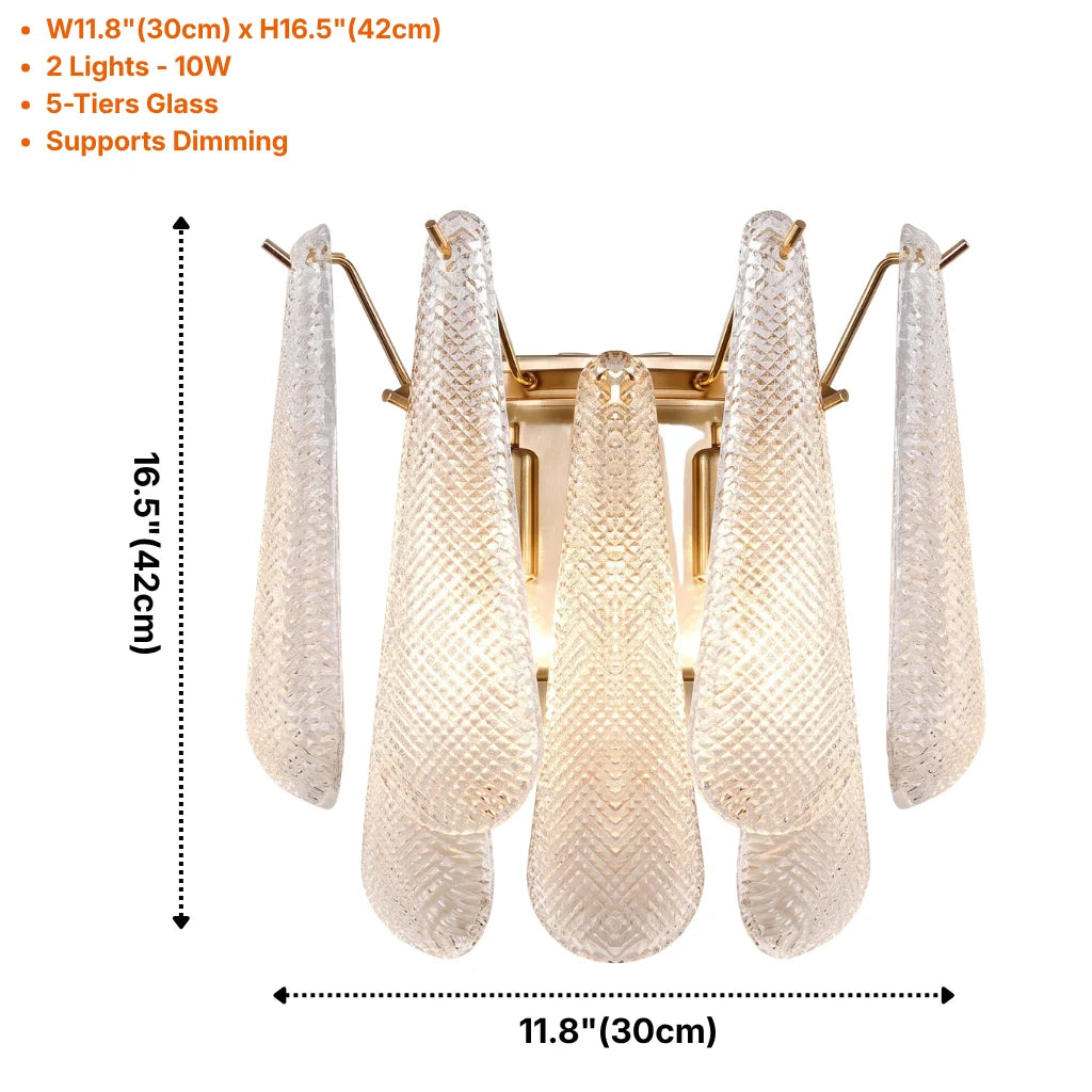 Teardrop Glass Wall Sconce