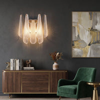 Teardrop Glass Wall Sconce, Gold Finish