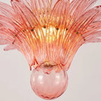 Tiered Glass Lotus Chandelier
