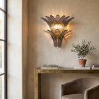 Glass Lotus Wall Sconce