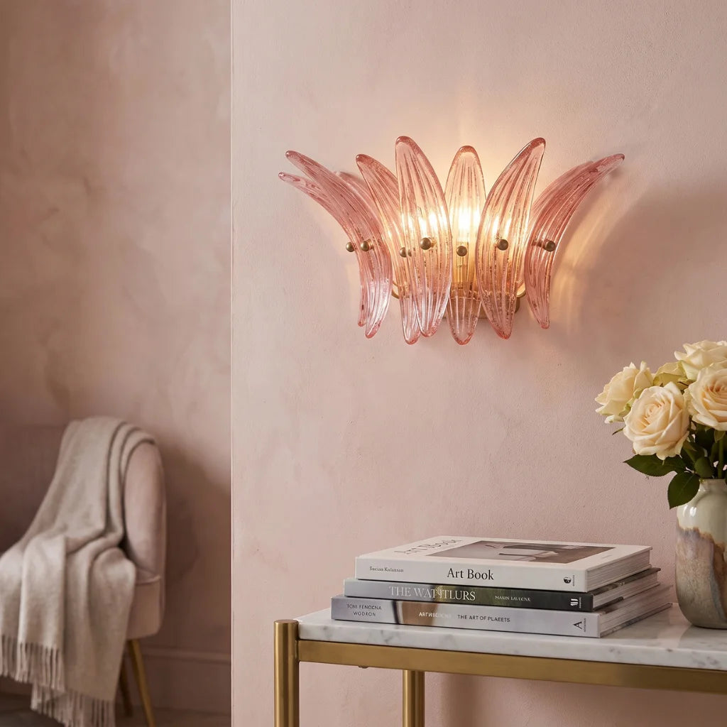 Glass Lotus Wall Sconce