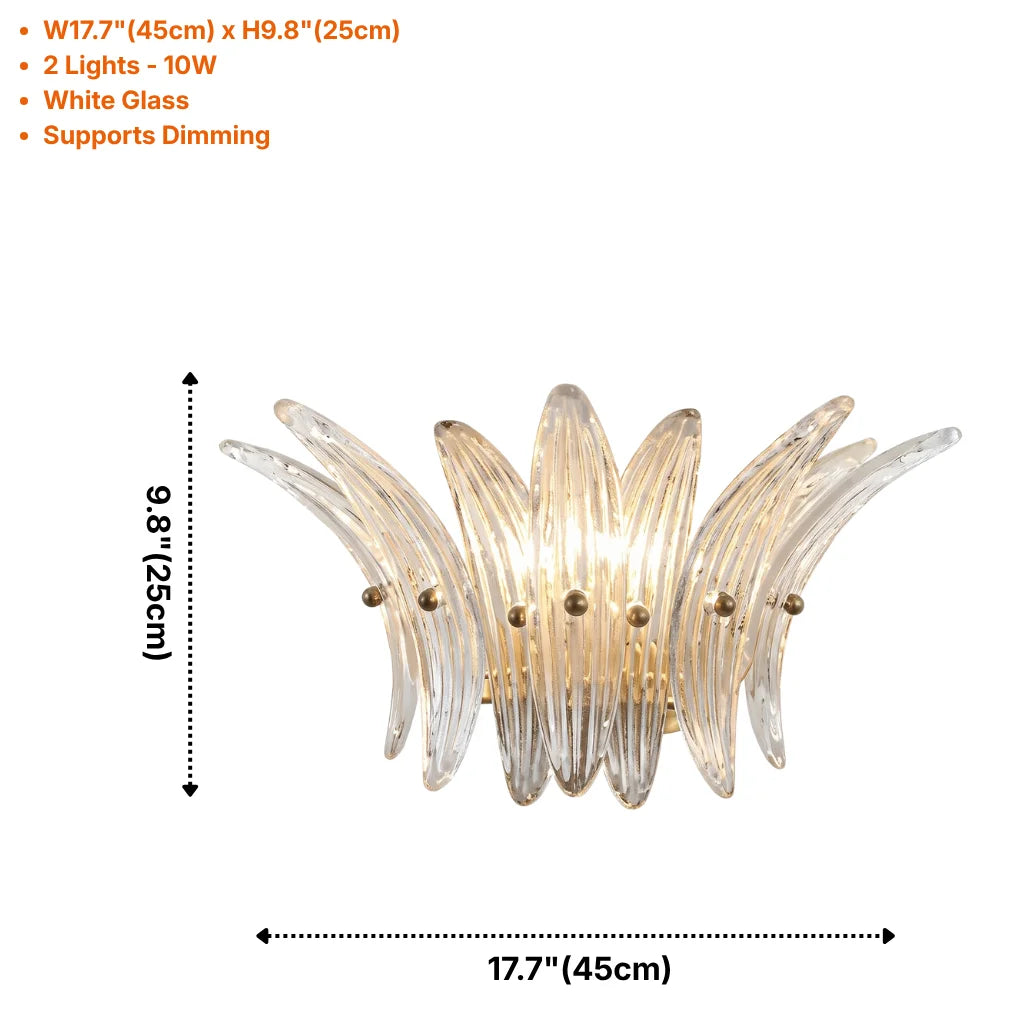 Glass Lotus Wall Sconce