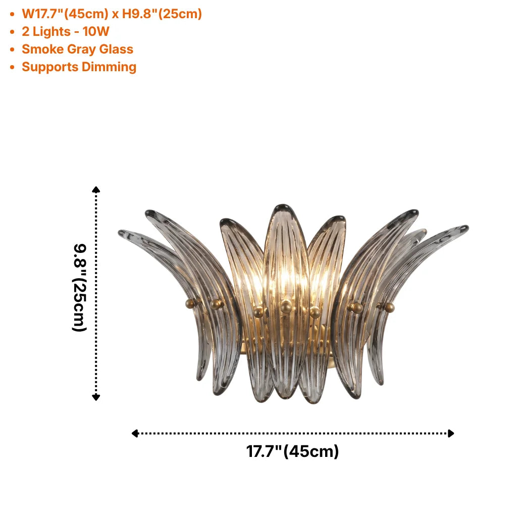 Glass Lotus Wall Sconce