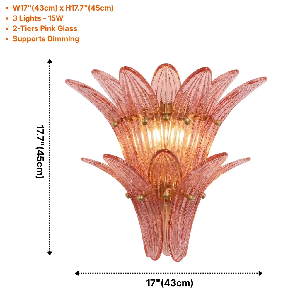 Glass Lotus Wall Sconce