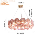 Round Glass Disc Chandelier