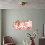 Round Glass Disc Chandelier