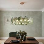 Round Glass Disc Chandelier