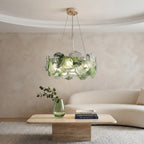 Round Glass Disc Chandelier