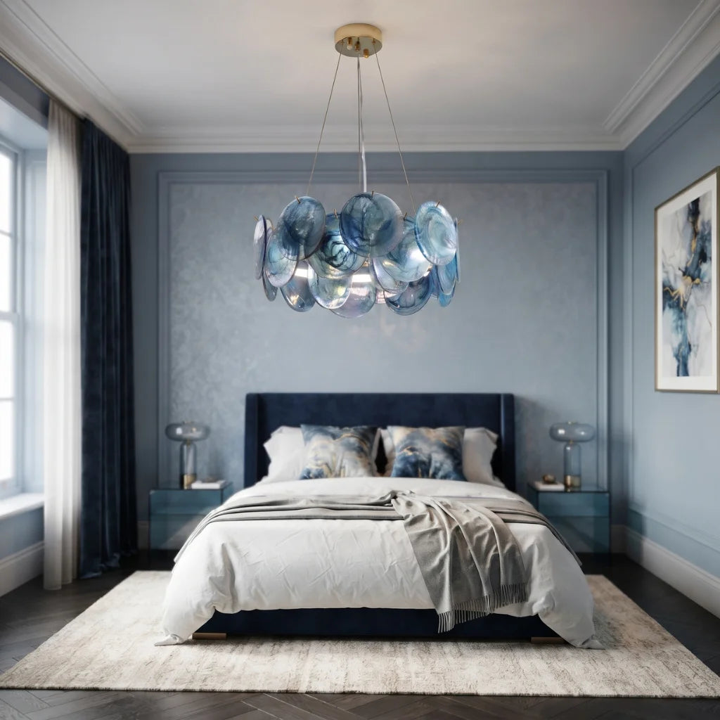 Round Glass Disc Chandelier