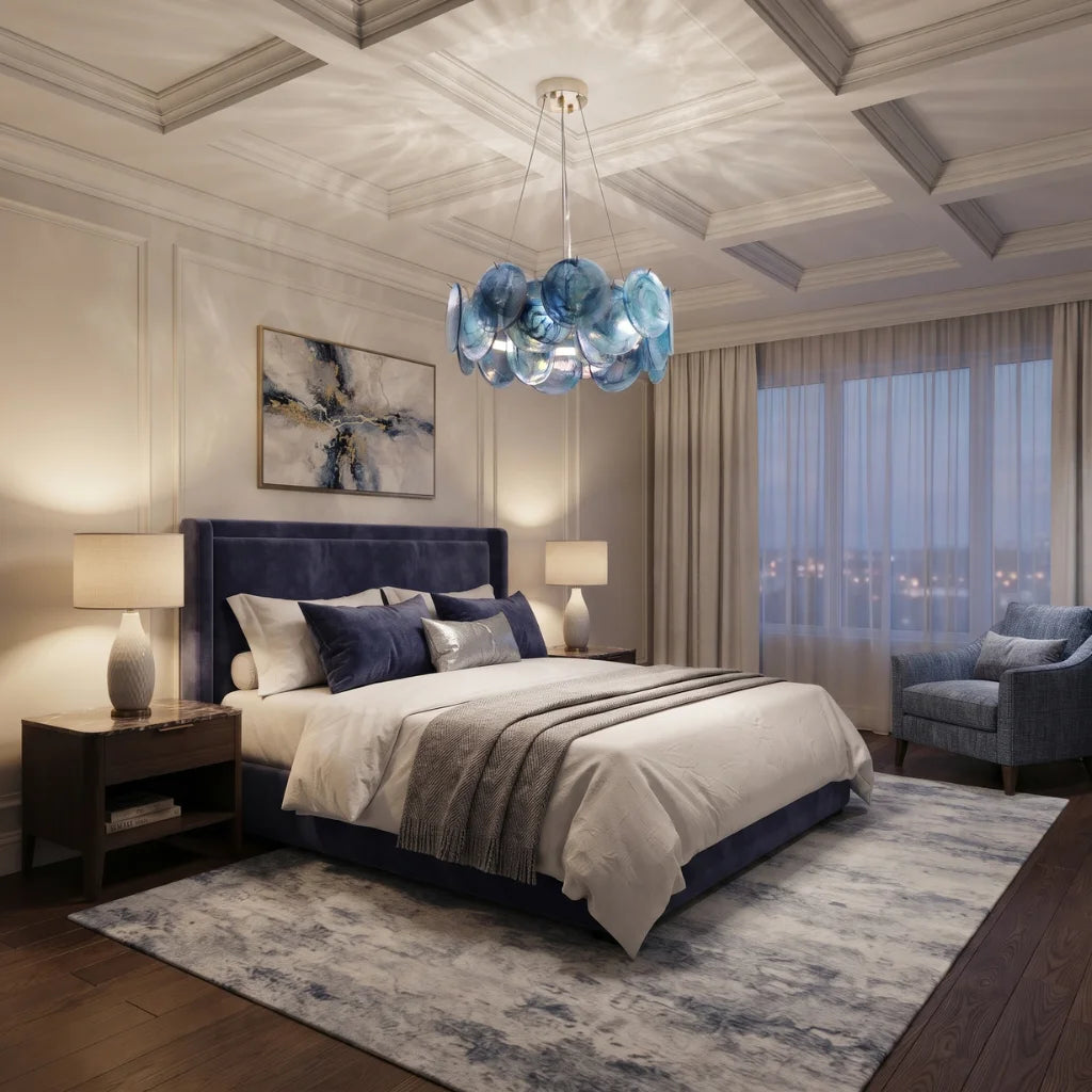 Round Glass Disc Chandelier
