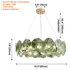 Round Glass Disc Chandelier