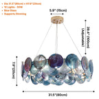 Round Glass Disc Chandelier