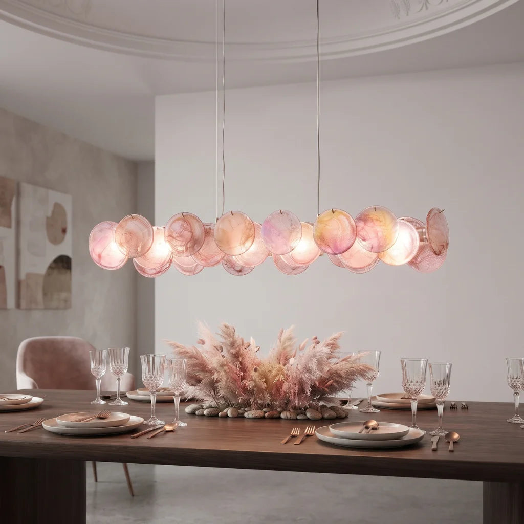 Glass Linear Chandelier