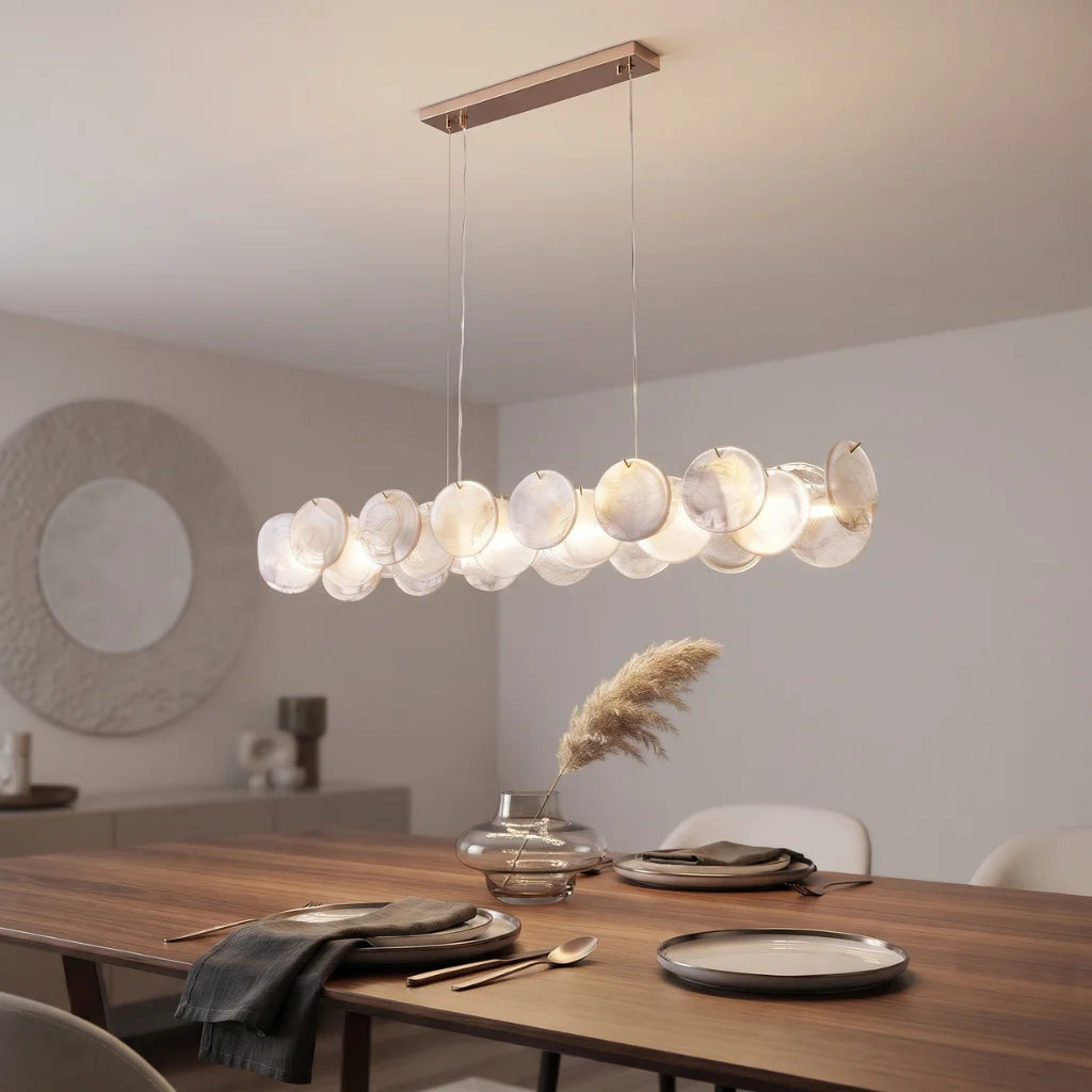 Glass Linear Chandelier