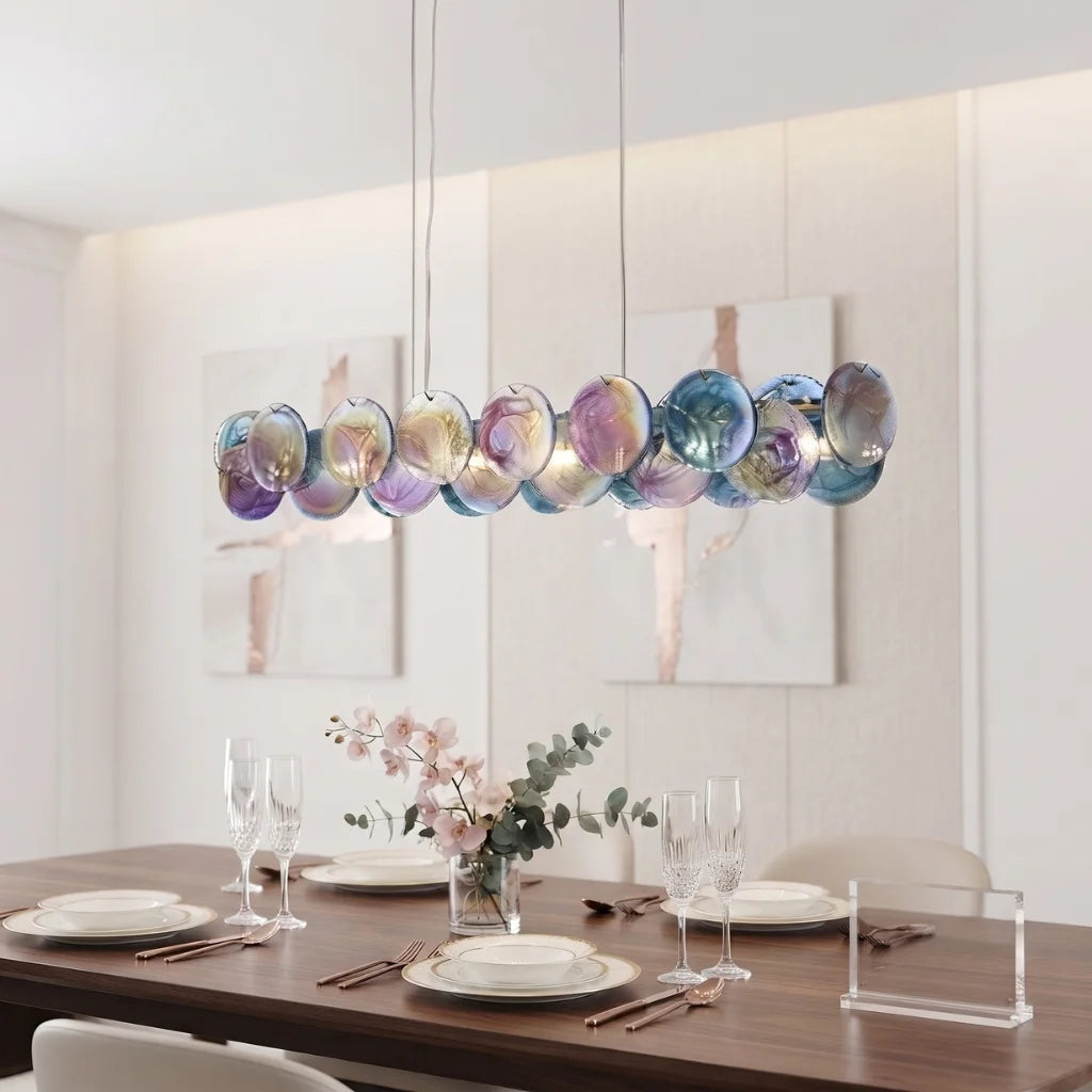 Glass Linear Chandelier