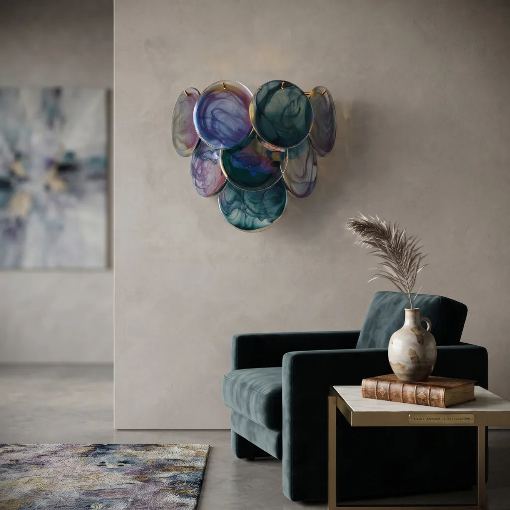 Glass Disc Wall Sconce
