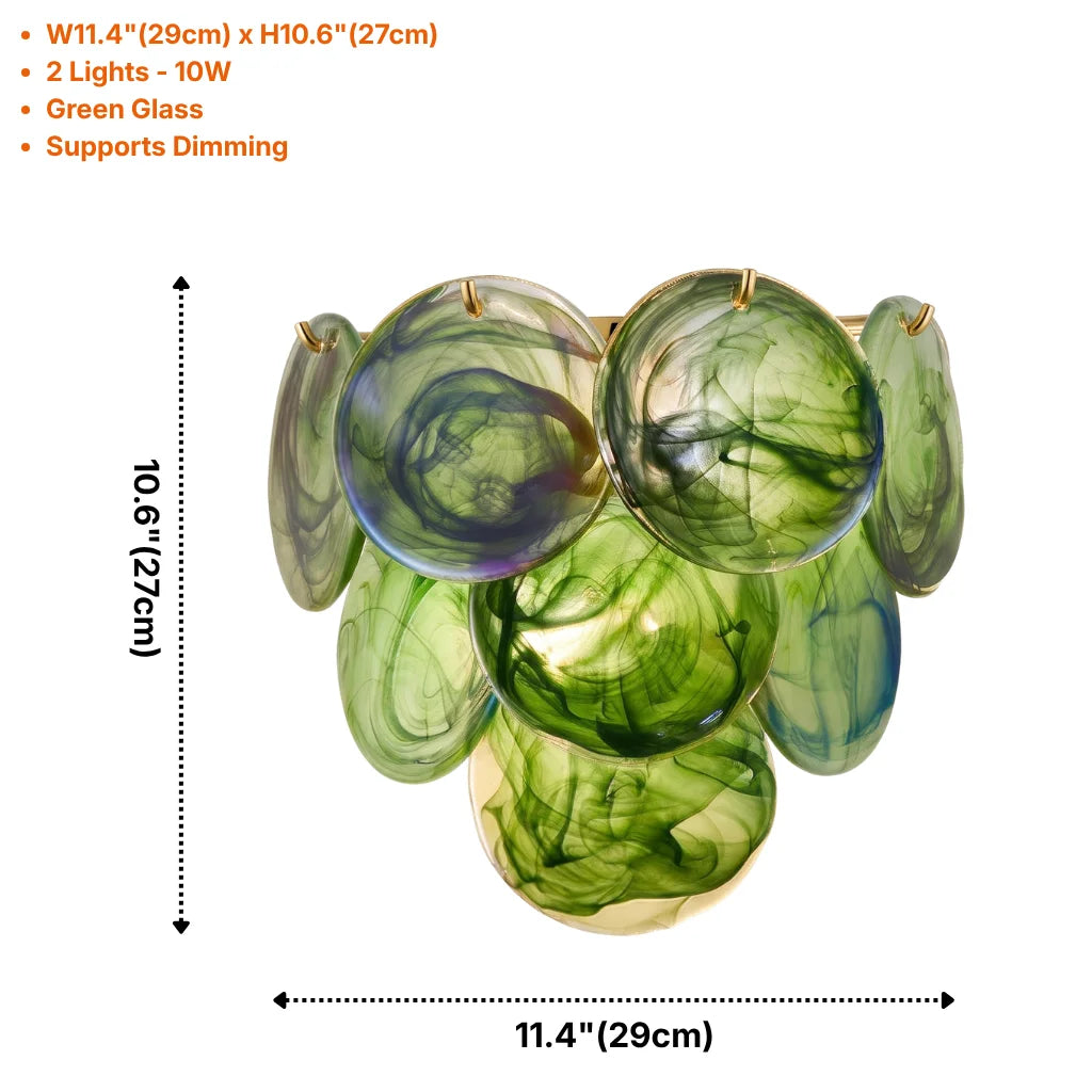 Glass Disc Wall Sconce