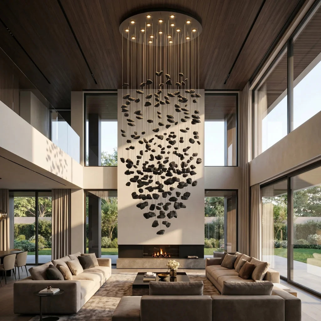 YOOGEE statement chandelier for dining room and foyer lighting