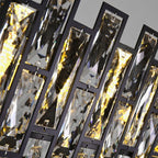 Luxor Modern Black Crystal Pendant Light for Dining Room & Kitchen Island