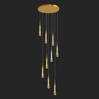 9 lights spiral staircase chandelier