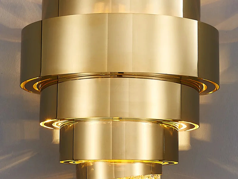 modern gold crystal sconce