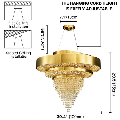 living room gold crystal chandelier