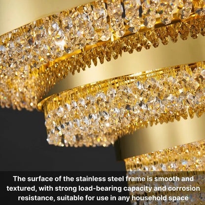 living room gold crystal chandelier