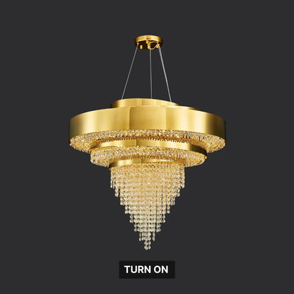 living room gold crystal chandelier
