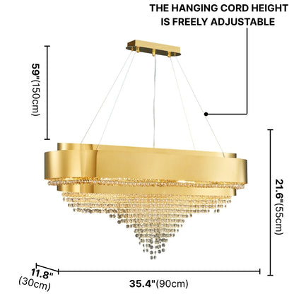 dining room gold crystal chandelier