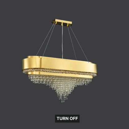 dining room gold crystal chandelier