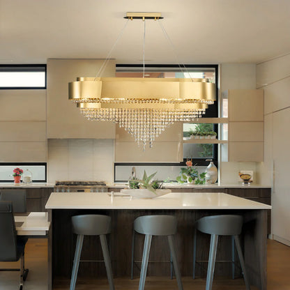dining room gold crystal chandelier