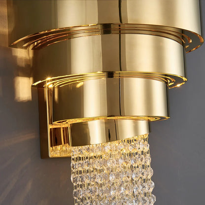modern gold crystal sconce
