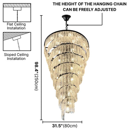 Black Glass Pendant Light