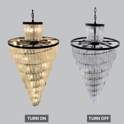 Black Glass Pendant Light