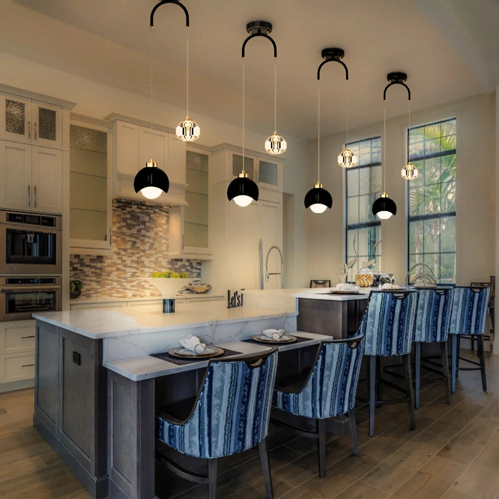 Arvo Pendant Light-Modern Crystal Mini Hanging Lights For Home Decor