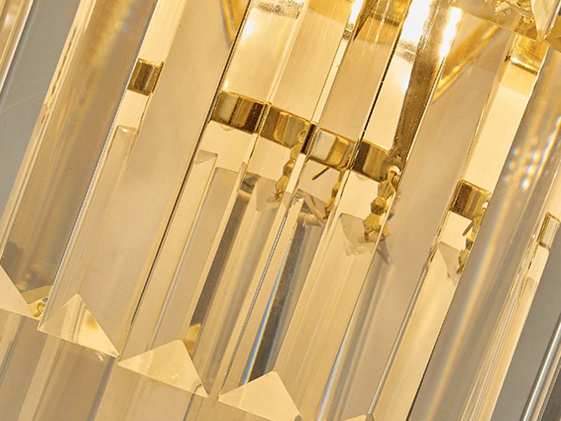 Astra Sconce-Modern Shiny Gold Crystal Wall Light-Crystal Detail