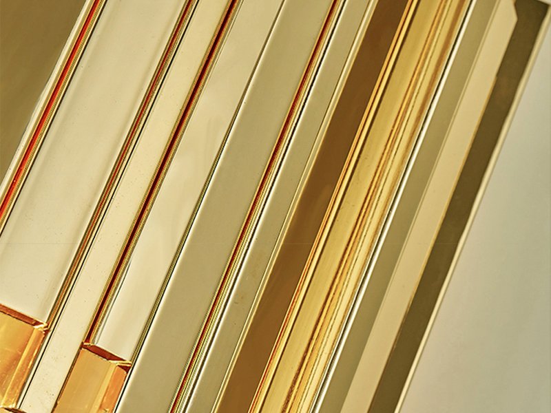 Astra Sconce-Modern Shiny Gold Crystal Wall Light Stainless Steel Detai