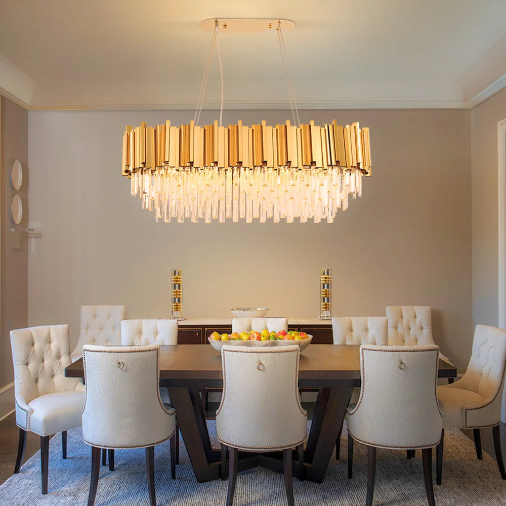 gold dining room chandelier