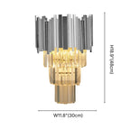 Astra Gold/Chrome Crystal Wall Sconce for Bedroom & Living Room