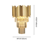 Astra Gold/Chrome Crystal Wall Sconce for Bedroom & Living Room