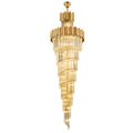 Astra Chandelier-X-Long Modern Gold Crystal Chandelier With Entrance