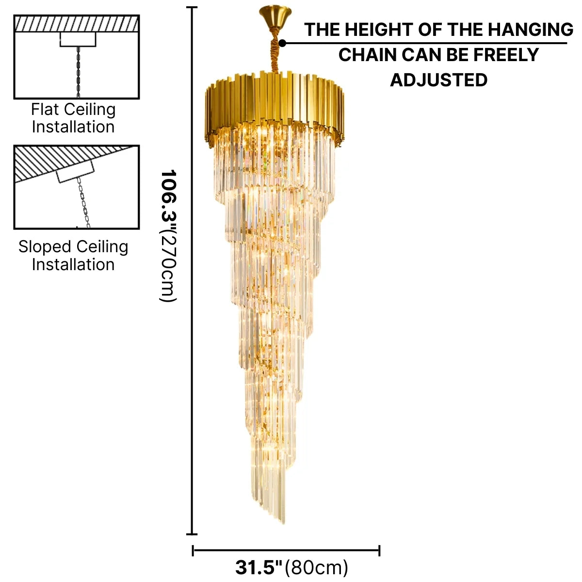 Astra Staircase Chandelier