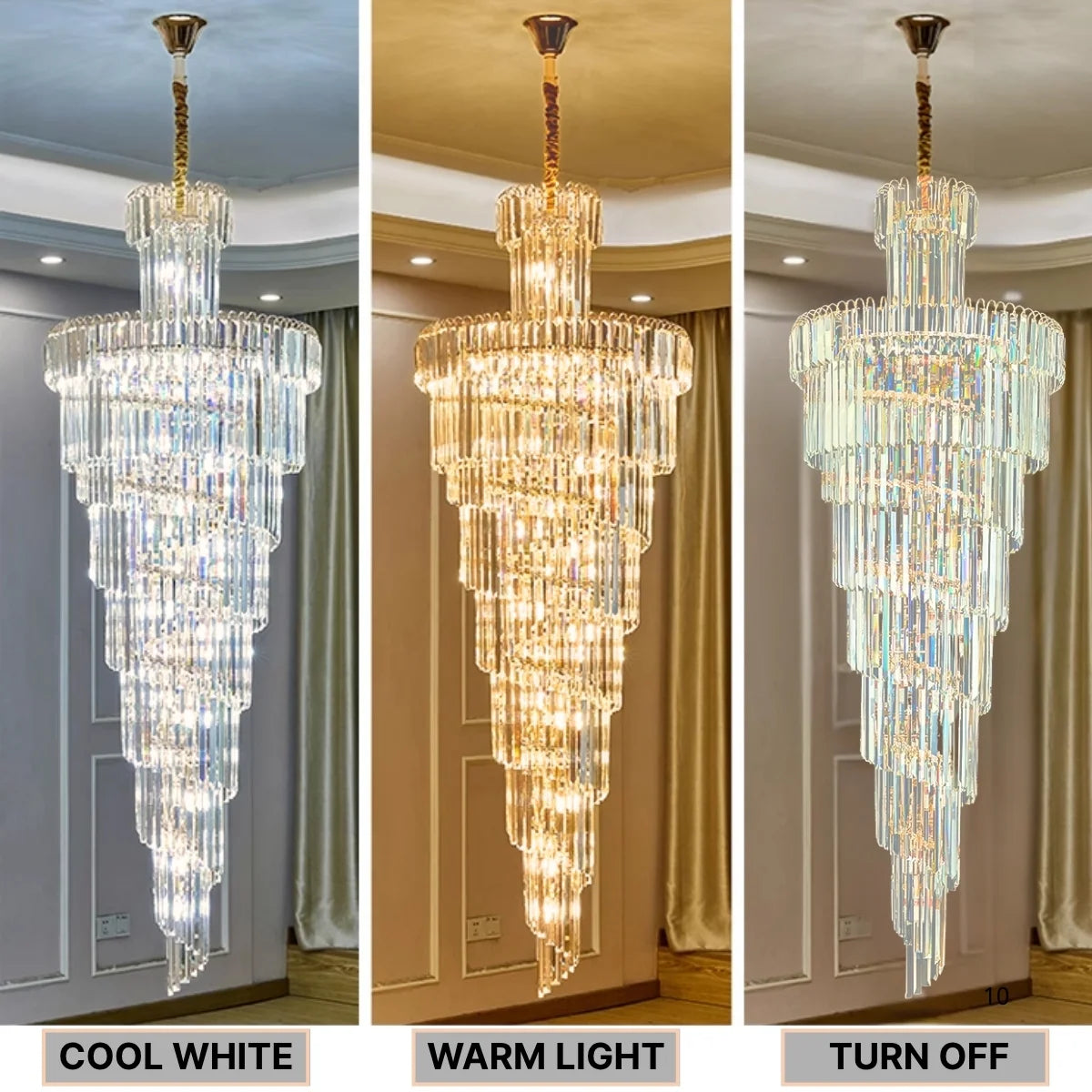 waterfall crystal chandelier