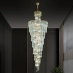 spiral crystal staircase chandelier