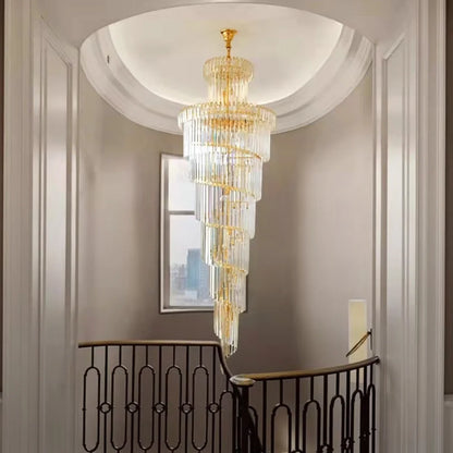 tall crystal foyer chandelier