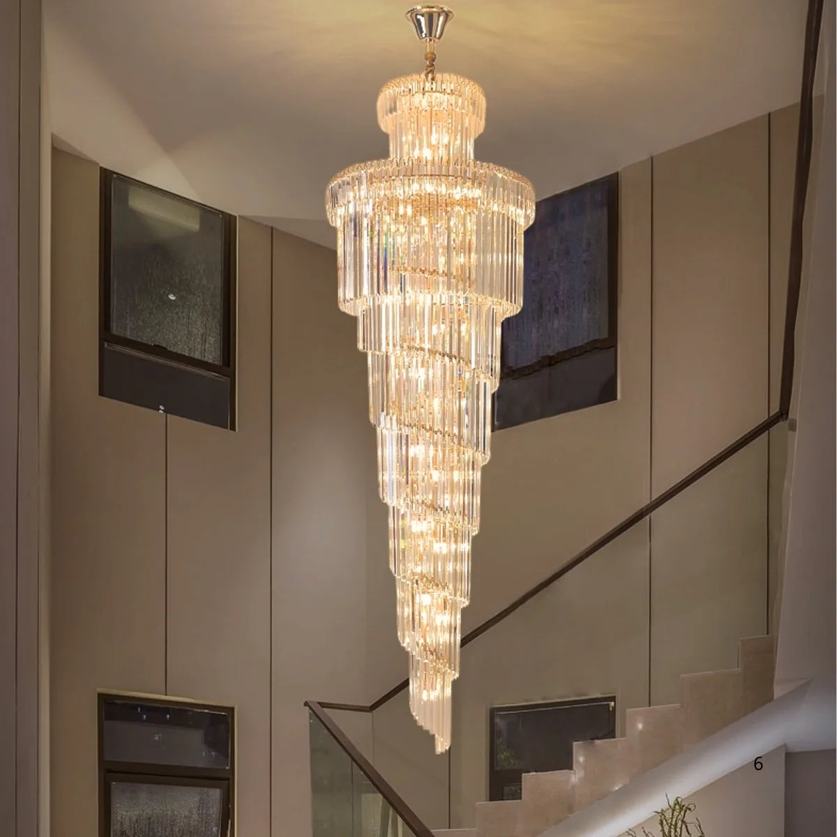 chandelier for two story entryway