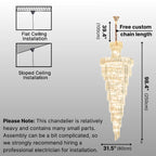 tiered crystal chandelier