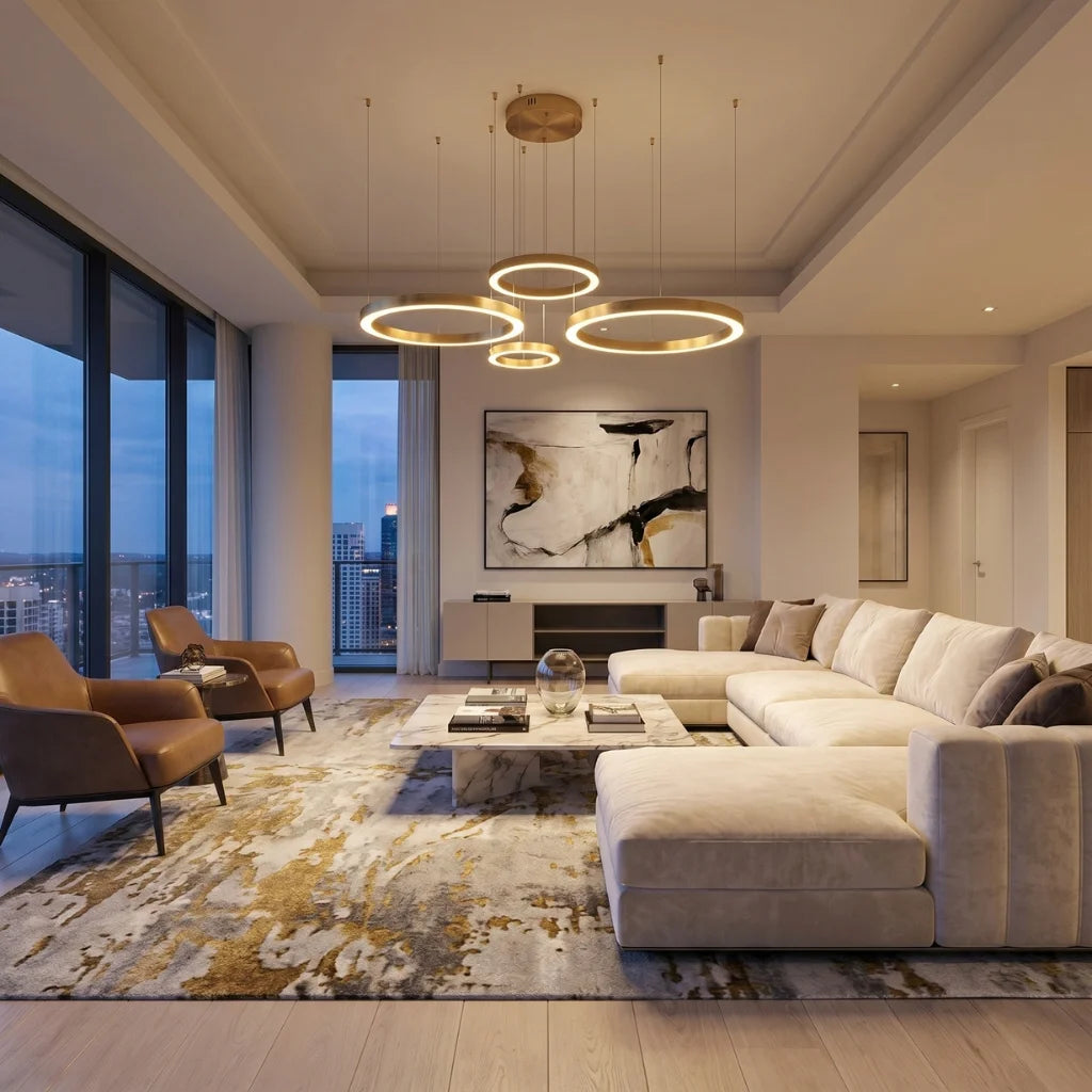 Ring chandelier for living room