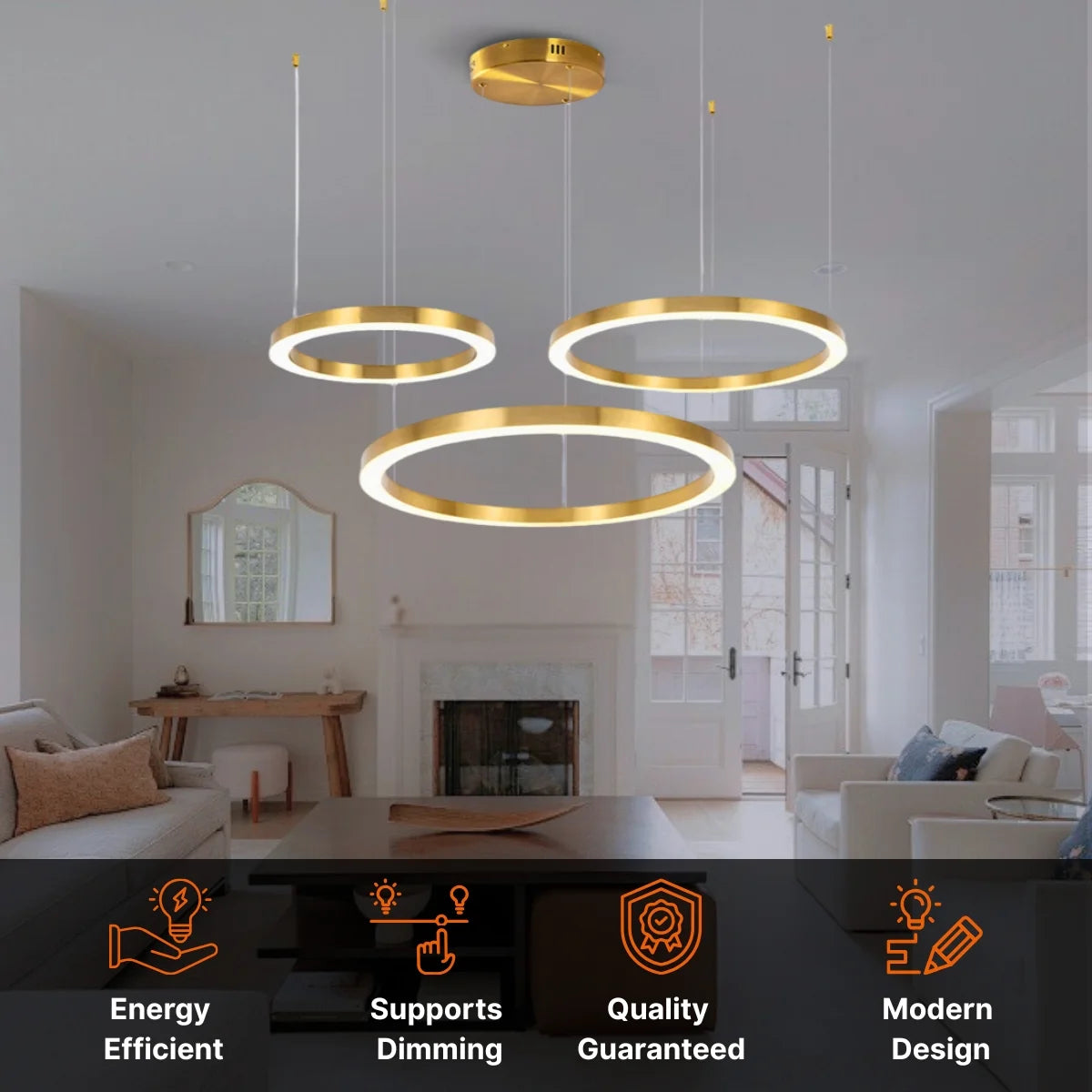 Ring chandelier for living room